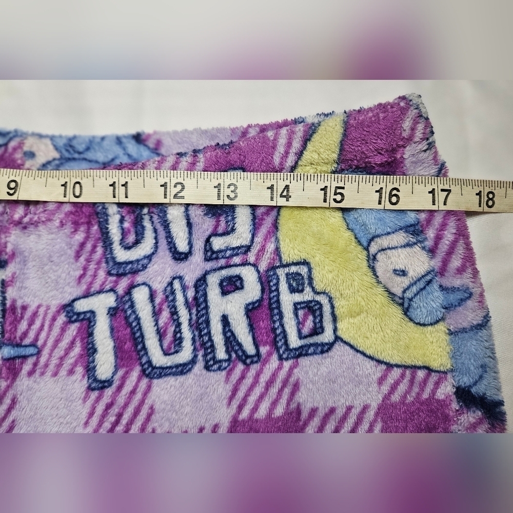 Disney Womens Purple Plaid Eeyore Fleece Elastic Waist Pajama Pants Size Medium - Picture 7 of 12